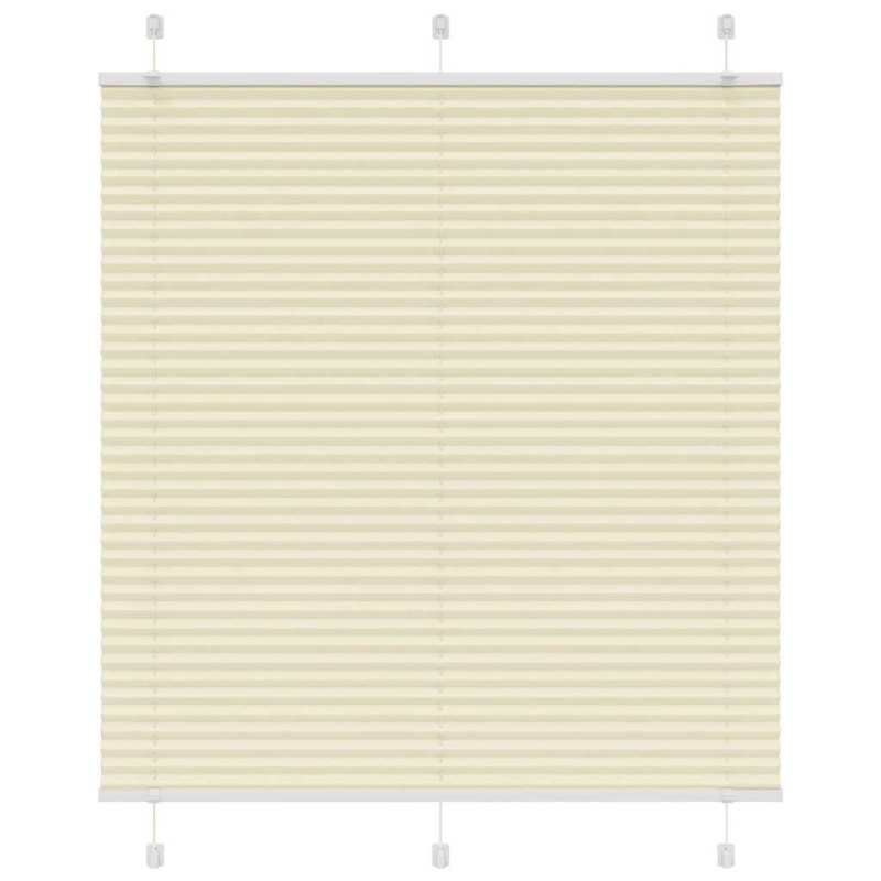 vidaXL Πλισέ περσίδα Κρέμα 120x100 cm Πλάτος υφάσματος 119,4 cm