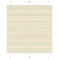 vidaXL Πλισέ περσίδα Κρέμα 120x100 cm Πλάτος υφάσματος 119,4 cm
