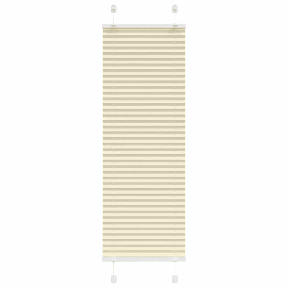 vidaXL Πλισέ περσίδα Κρέμα 45x150 cm Πλάτος υφάσματος 44,4 cm