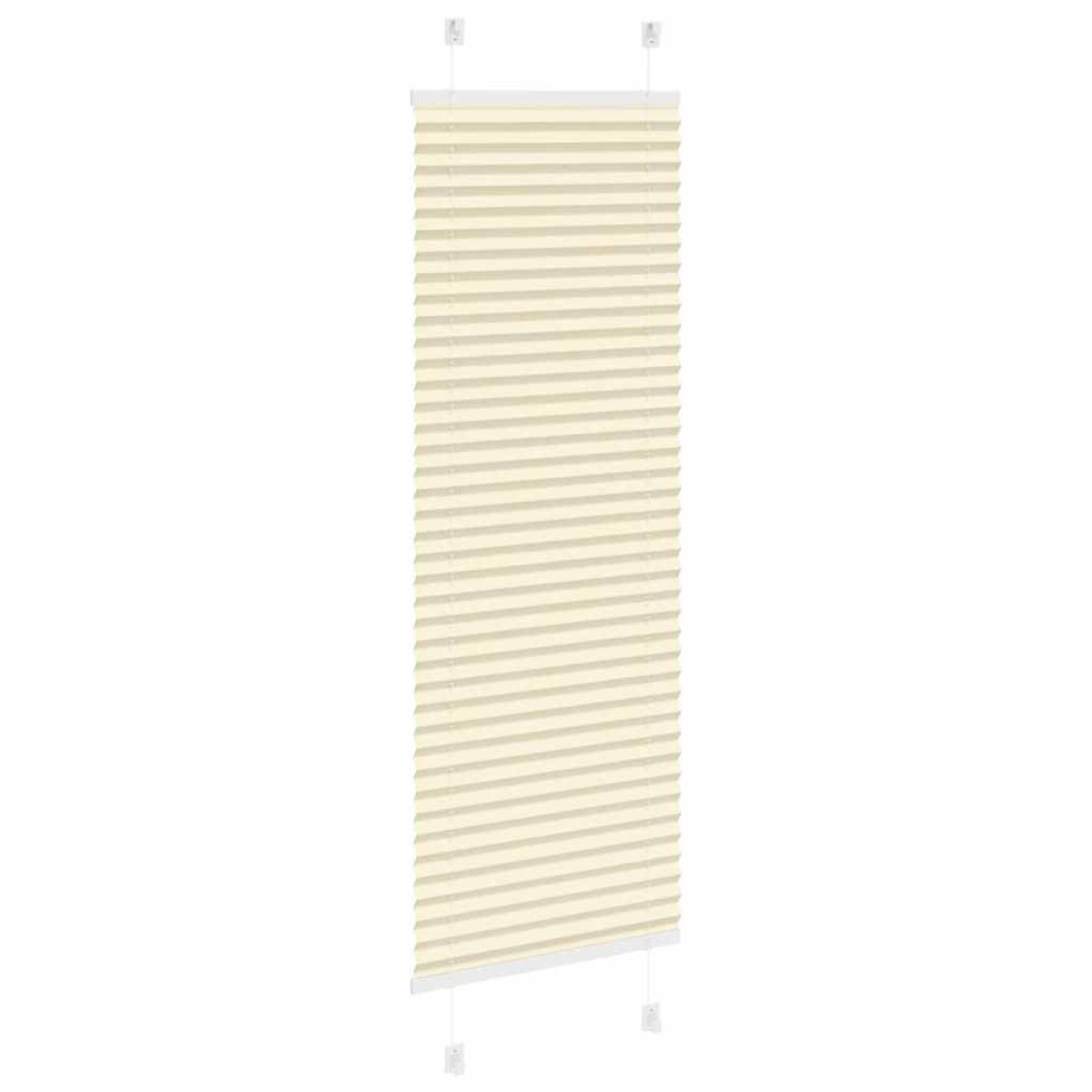 vidaXL Πλισέ περσίδα Κρέμα 45x150 cm Πλάτος υφάσματος 44,4 cm