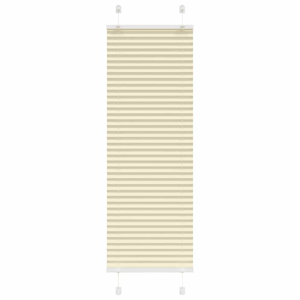 vidaXL Πλισέ περσίδα Κρέμα 50x150 cm Πλάτος υφάσματος 49,4 cm