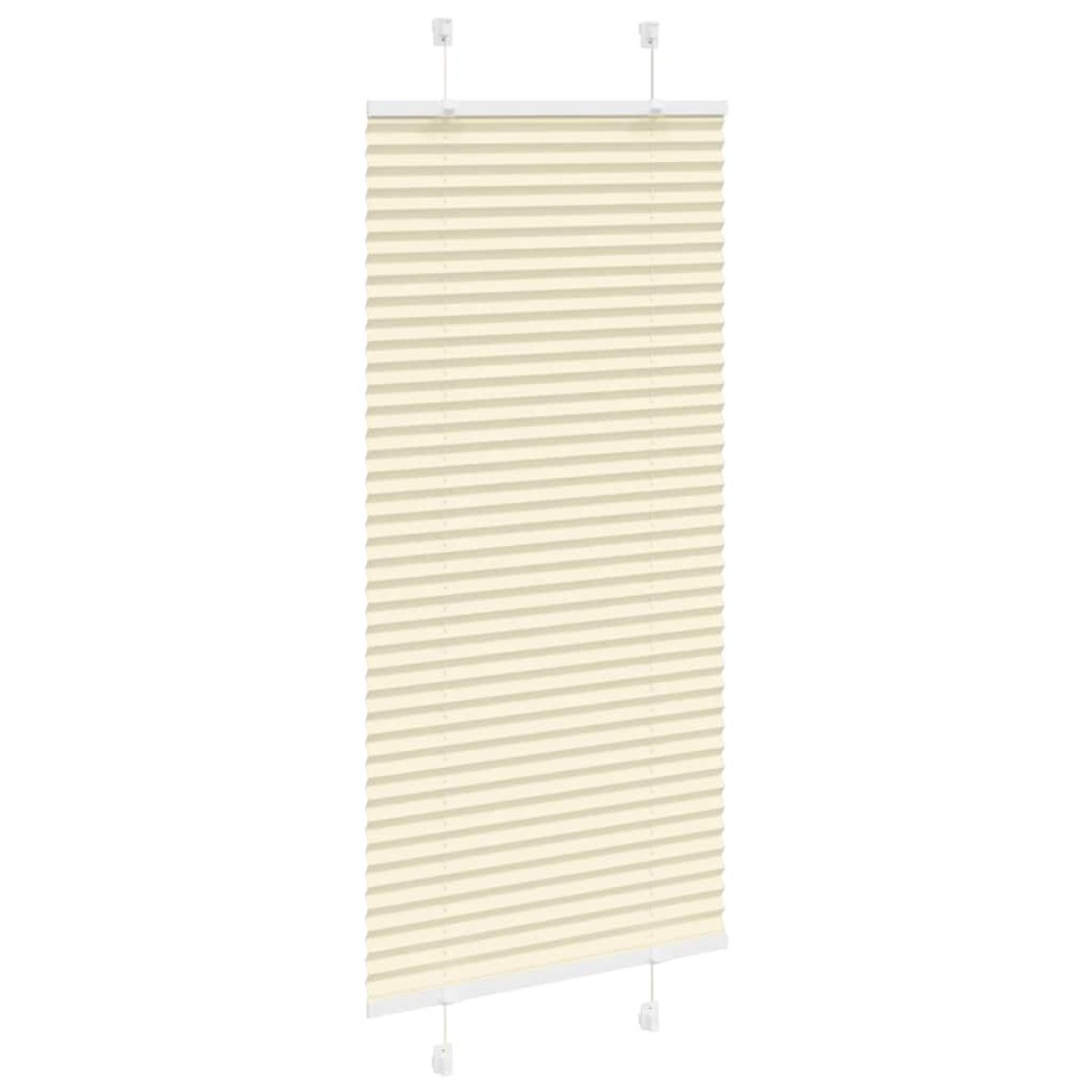 vidaXL Πλισέ περσίδα Κρέμα 55x150 cm Πλάτος υφάσματος 54,4 cm
