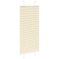 vidaXL Πλισέ περσίδα Κρέμα 55x150 cm Πλάτος υφάσματος 54,4 cm