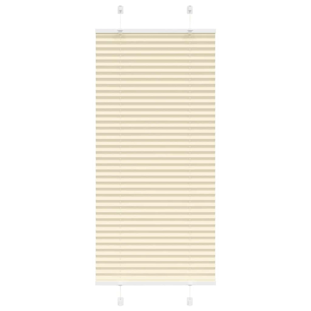 vidaXL Πλισέ περσίδα Κρέμα 65x150 cm Πλάτος υφάσματος 64,4 cm