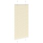 vidaXL Πλισέ περσίδα Κρέμα 65x150 cm Πλάτος υφάσματος 64,4 cm