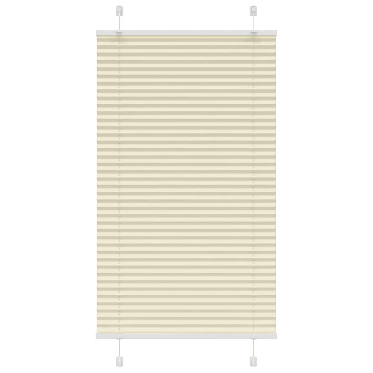 vidaXL Πλισέ περσίδα Κρέμα 75x150 cm Πλάτος υφάσματος 74,4 cm