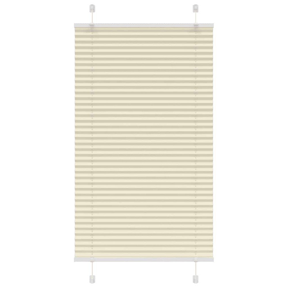vidaXL Πλισέ περσίδα Κρέμα 80x150 cm Πλάτος υφάσματος 79,4 cm