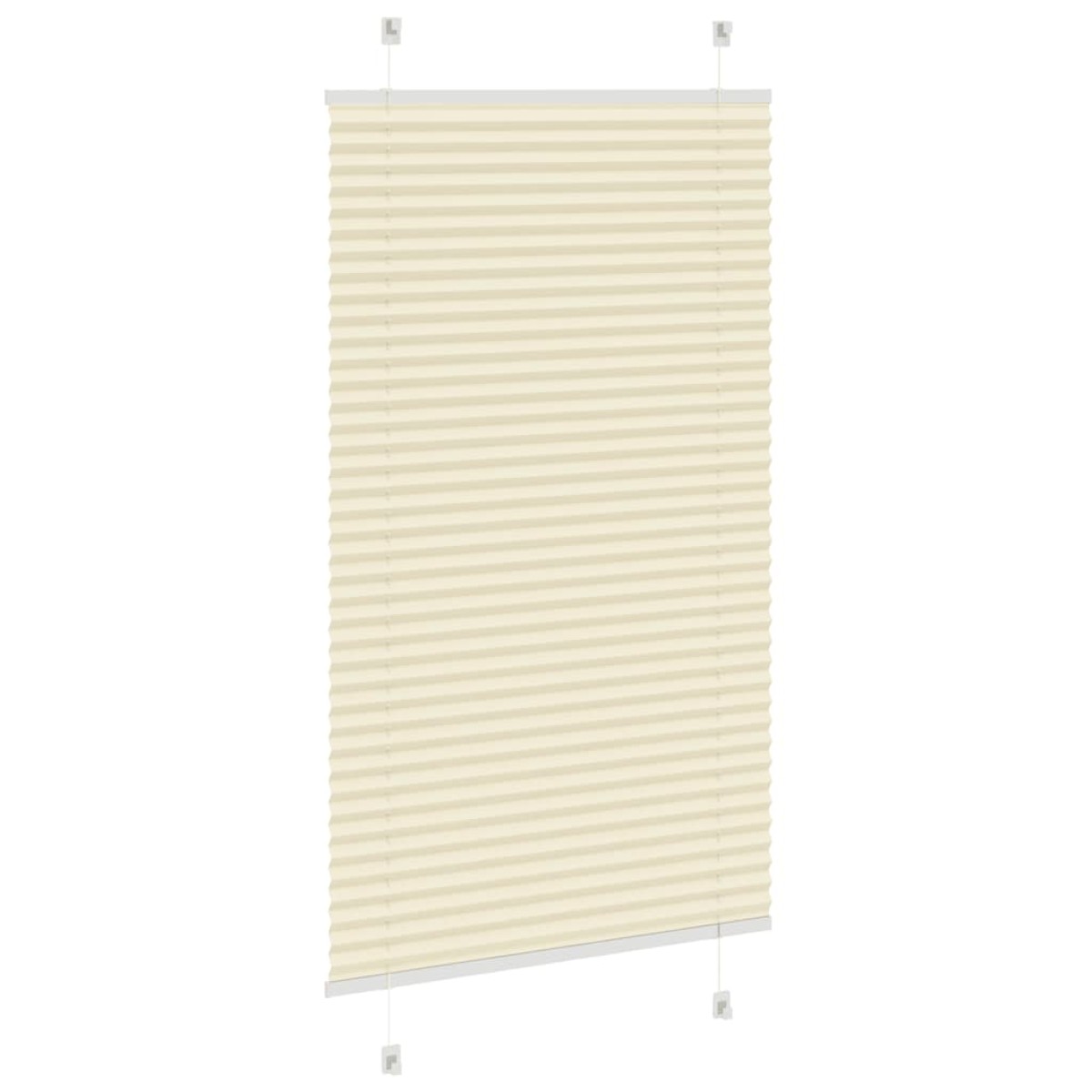vidaXL Πλισέ περσίδα Κρέμα 80x150 cm Πλάτος υφάσματος 79,4 cm