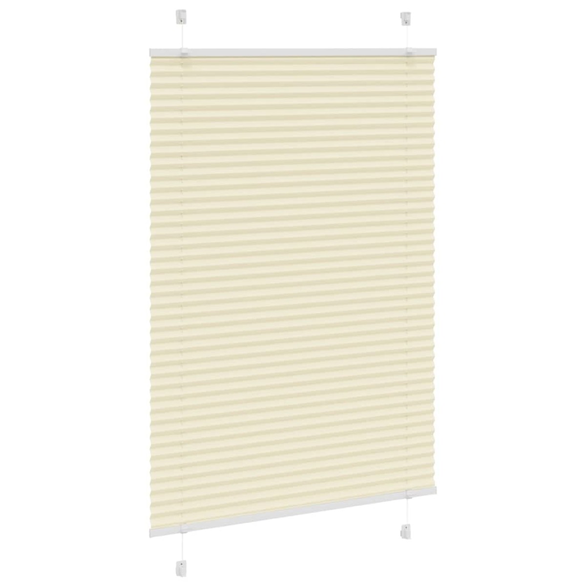 vidaXL Πλισέ περσίδα Κρέμα 95x150 cm Πλάτος υφάσματος 94,4 cm