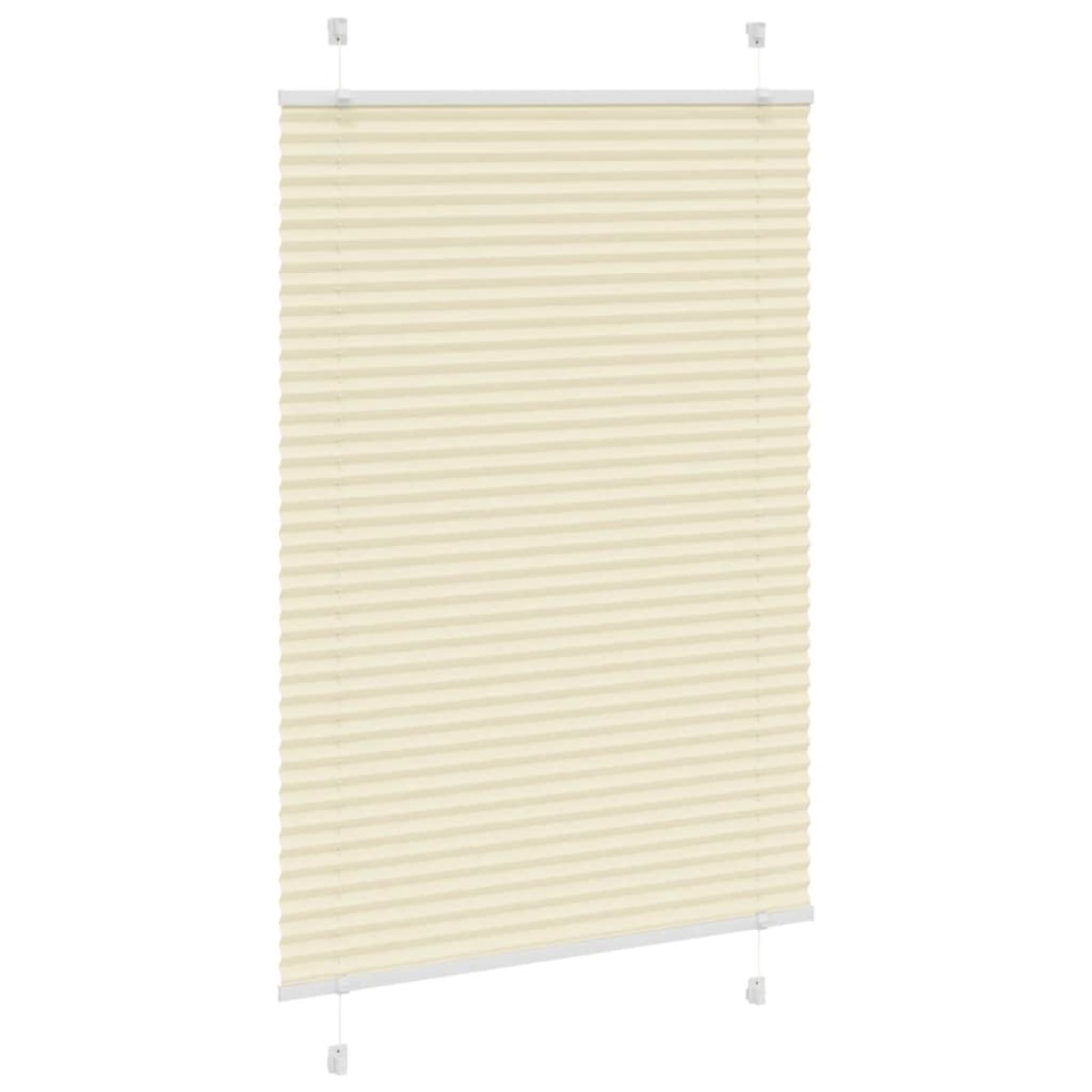 vidaXL Πλισέ περσίδα Κρέμα 100x150 cm Πλάτος υφάσματος 99,4 cm