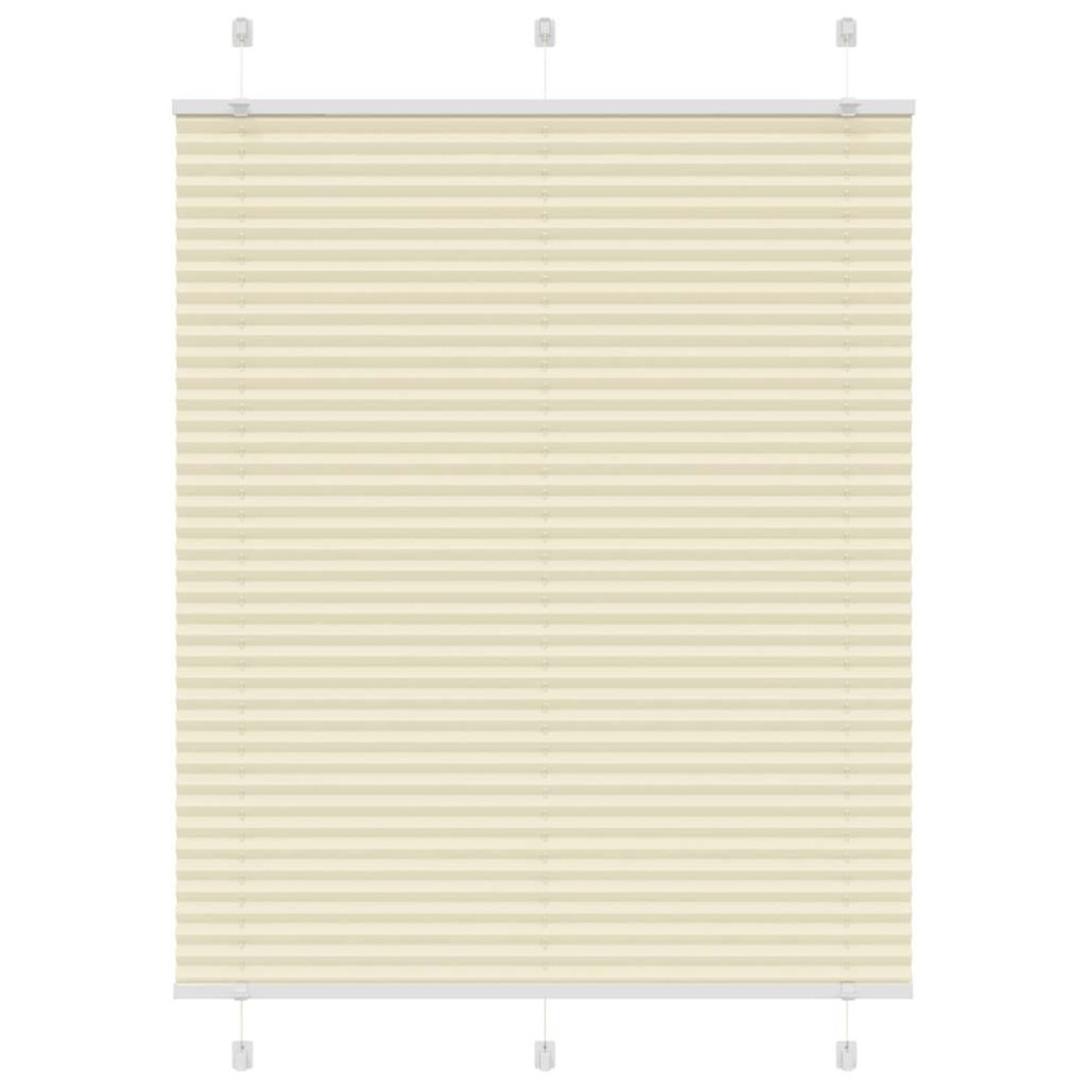 vidaXL Πλισέ περσίδα Κρέμα 105x150 cm Πλάτος υφάσματος 104,4 cm