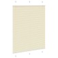 vidaXL Πλισέ περσίδα Κρέμα 105x150 cm Πλάτος υφάσματος 104,4 cm