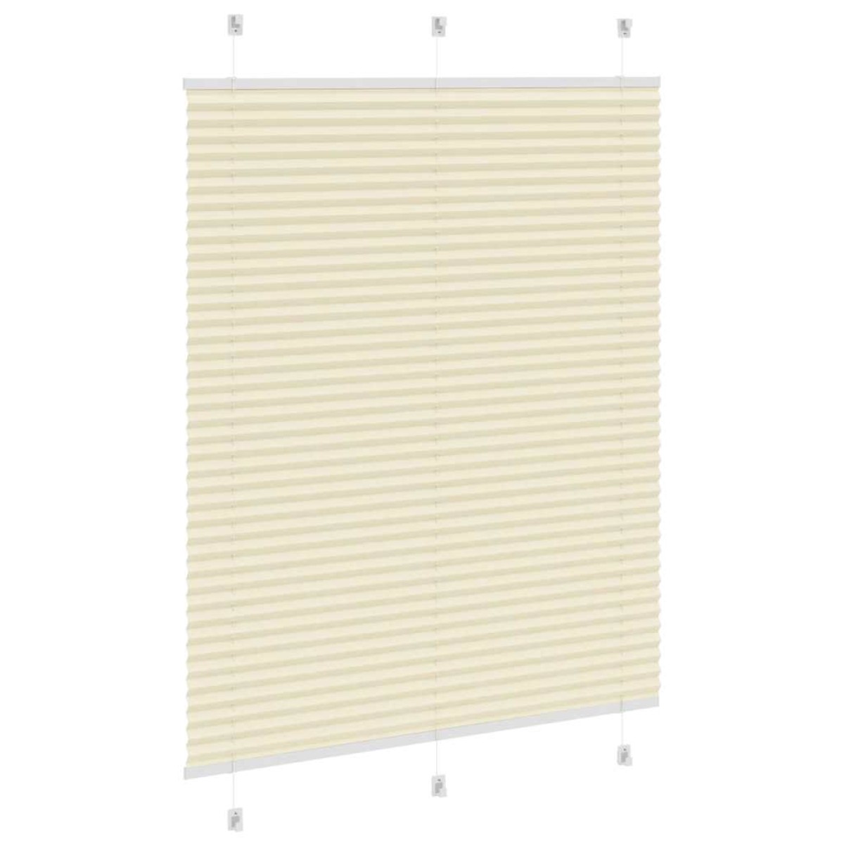 vidaXL Πλισέ περσίδα Κρέμα 105x150 cm Πλάτος υφάσματος 104,4 cm
