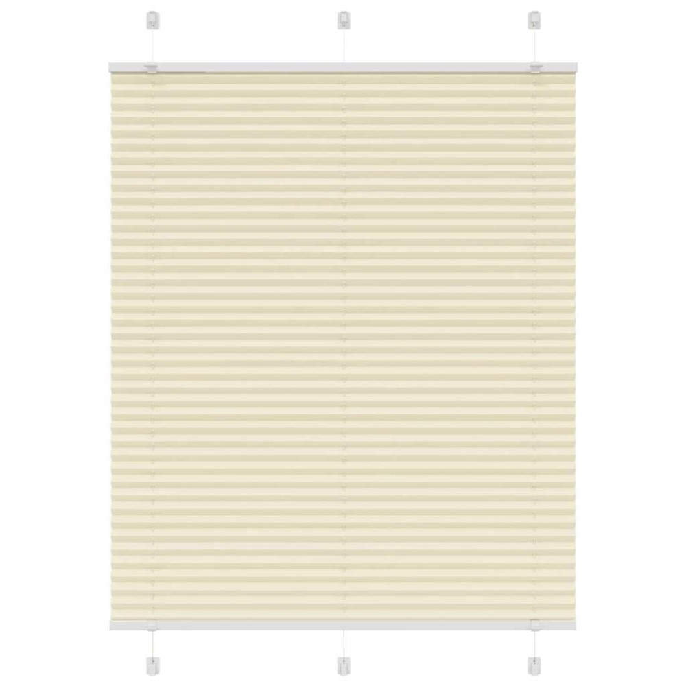 vidaXL Πλισέ περσίδα Κρέμα 110x150 cm Πλάτος υφάσματος 109,4 cm