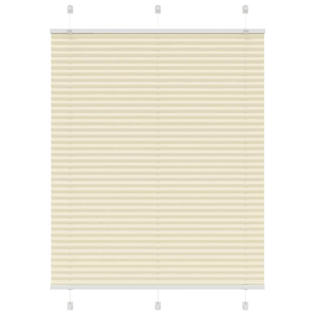 vidaXL Πλισέ περσίδα Κρέμα 110x150 cm Πλάτος υφάσματος 109,4 cm