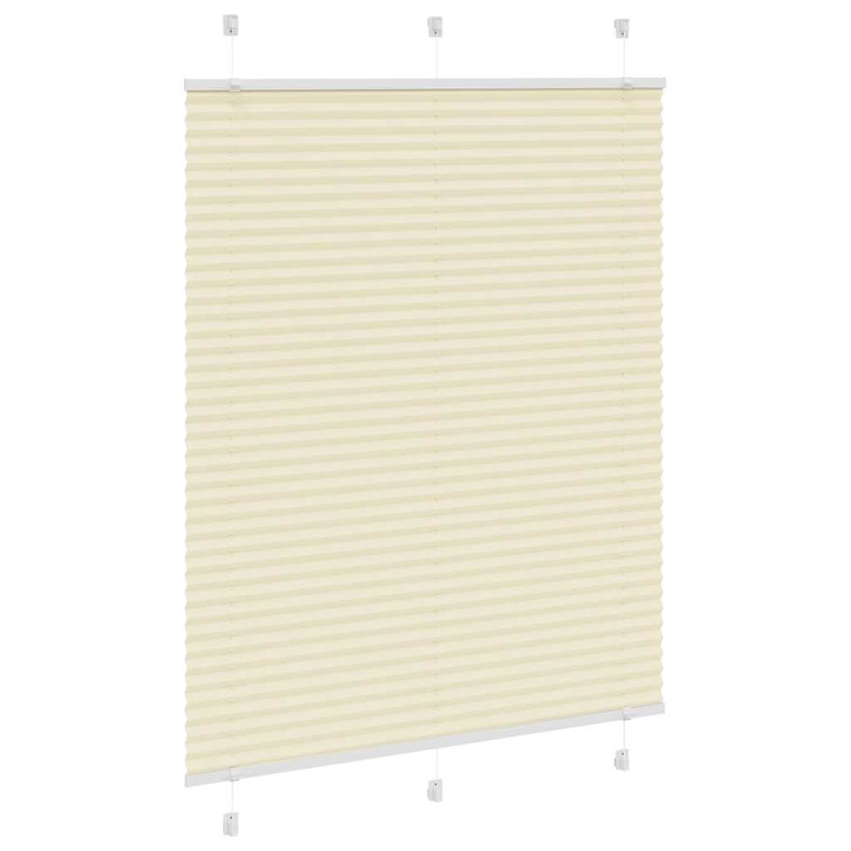 vidaXL Πλισέ περσίδα Κρέμα 110x150 cm Πλάτος υφάσματος 109,4 cm