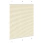 vidaXL Πλισέ περσίδα Κρέμα 110x150 cm Πλάτος υφάσματος 109,4 cm