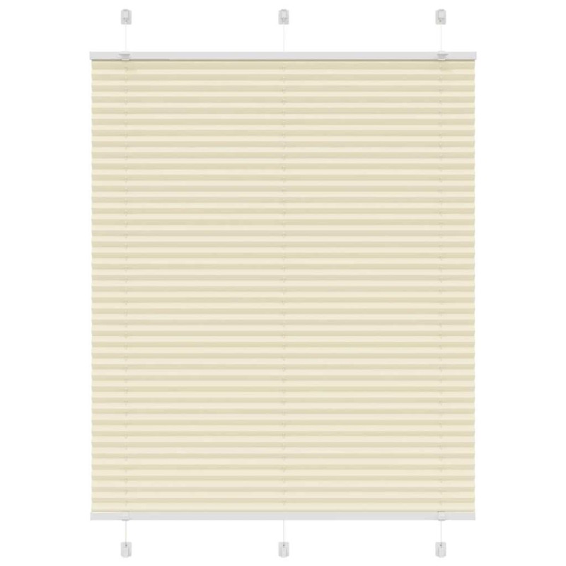 vidaXL Πλισέ περσίδα Κρέμα 110x150 cm Πλάτος υφάσματος 109,4 cm