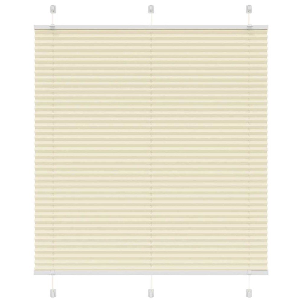 vidaXL Πλισέ περσίδα Κρέμα 120x150 cm Πλάτος υφάσματος 119,4 cm