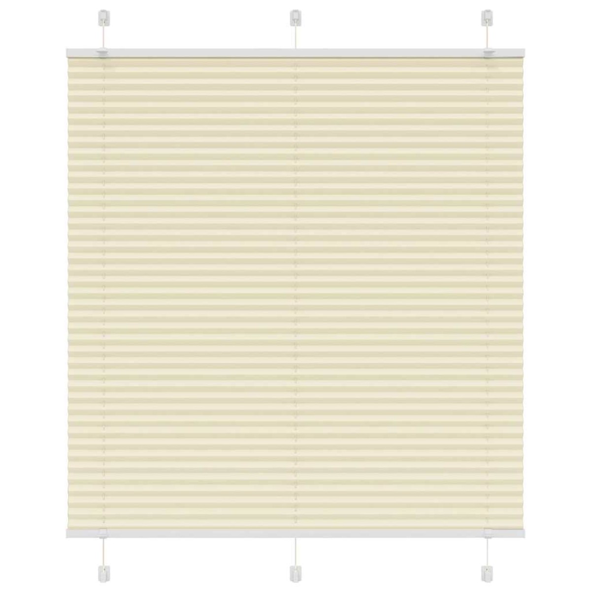 vidaXL Πλισέ περσίδα Κρέμα 120x150 cm Πλάτος υφάσματος 119,4 cm