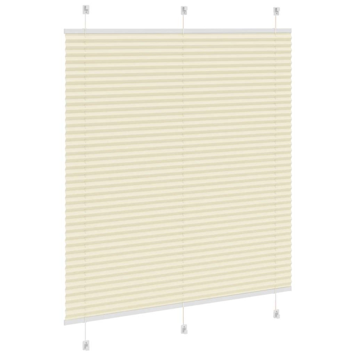 vidaXL Πλισέ περσίδα Κρέμα 120x150 cm Πλάτος υφάσματος 119,4 cm