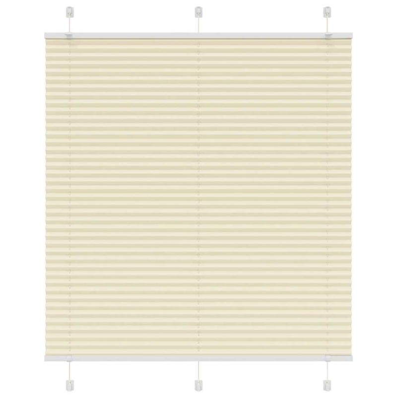 vidaXL Πλισέ περσίδα Κρέμα 120x150 cm Πλάτος υφάσματος 119,4 cm
