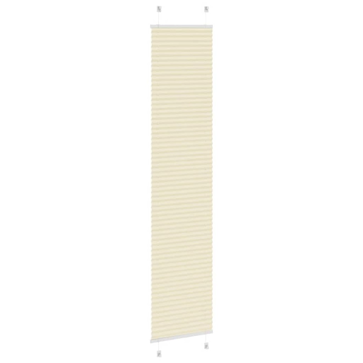 vidaXL Πλισέ Στόρι Κρεμ 50x200 εκ. Πλάτος Υφάσματος 49,4 εκ. Πολυεστέρας