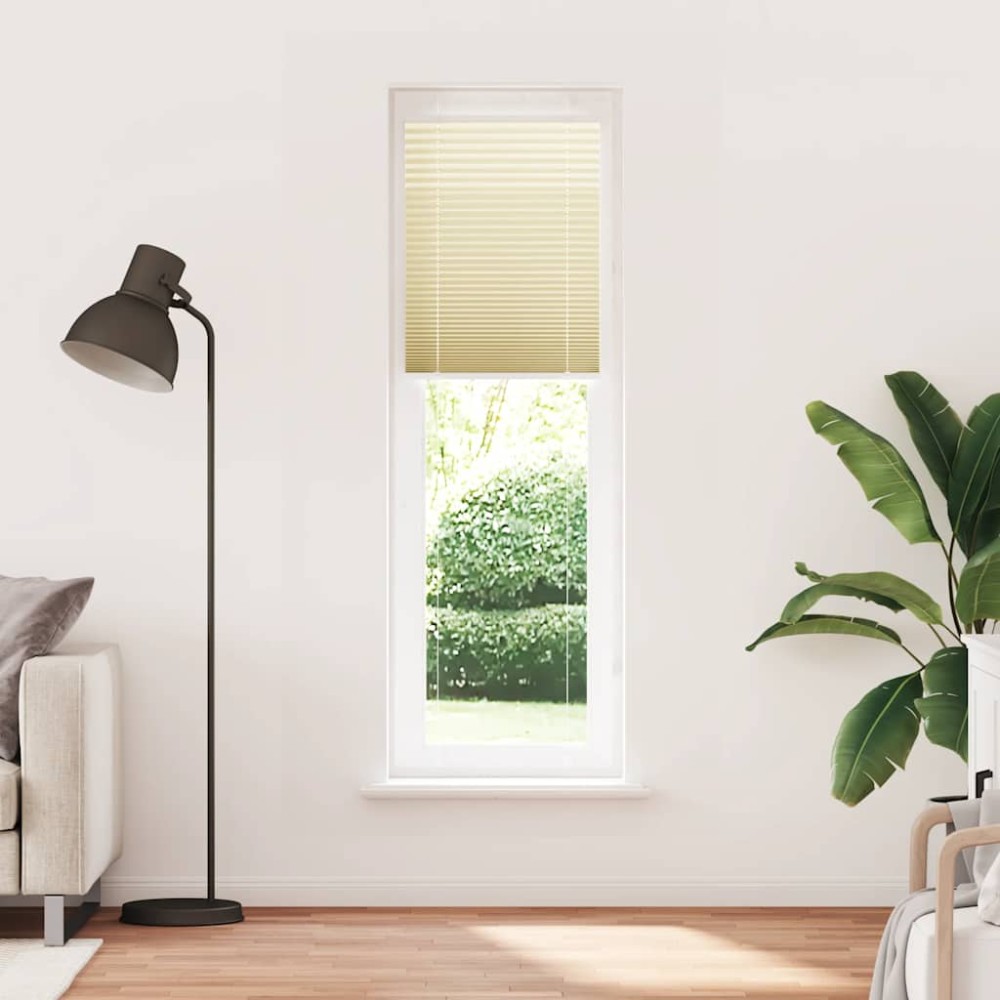 vidaXL Πλισέ Στόρι Κρεμ 55x200 εκ. Πλάτος Υφάσματος 54,4 εκ. Πολυεστέρας