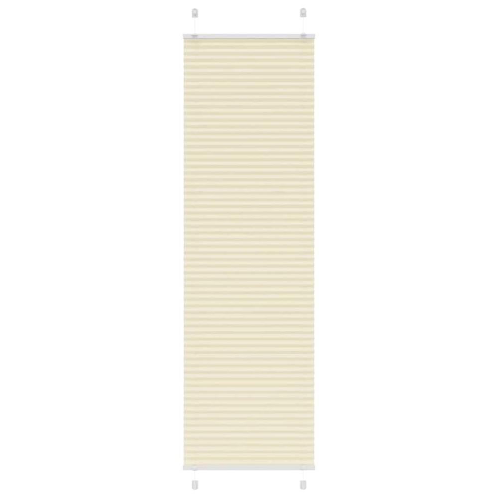 vidaXL Πλισέ Στόρι Κρεμ 55x200 εκ. Πλάτος Υφάσματος 54,4 εκ. Πολυεστέρας