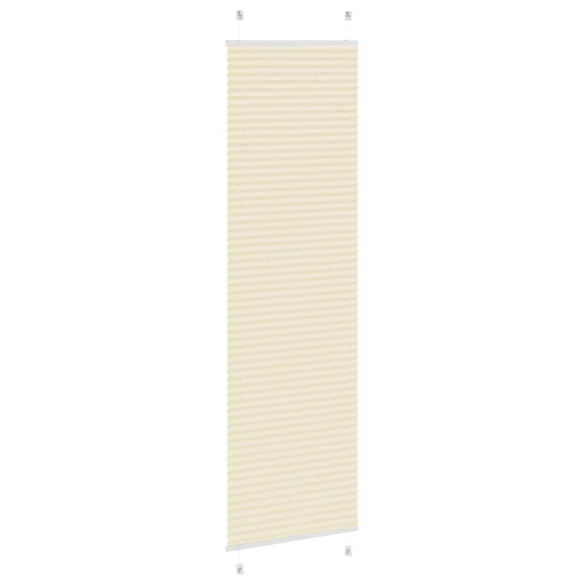 vidaXL Πλισέ Στόρι Κρεμ 55x200 εκ. Πλάτος Υφάσματος 54,4 εκ. Πολυεστέρας
