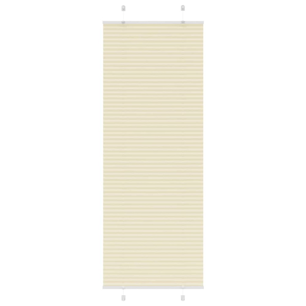 vidaXL Πλισέ Στόρι Κρεμ 75x200 εκ. Πλάτος Υφάσματος 74,4 εκ. Πολυεστέρας