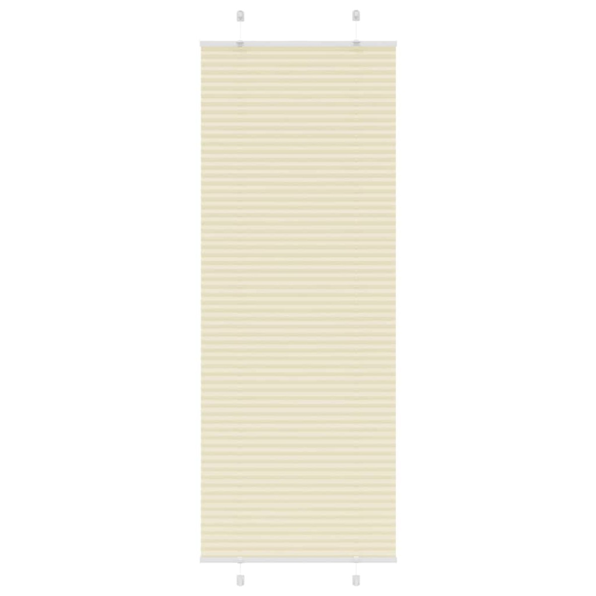 vidaXL Πλισέ Στόρι Κρεμ 75x200 εκ. Πλάτος Υφάσματος 74,4 εκ. Πολυεστέρας