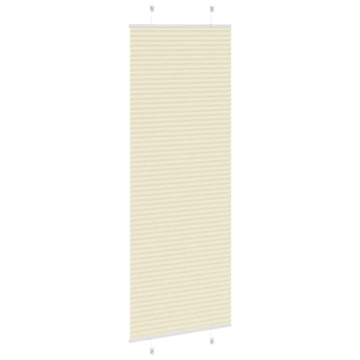 vidaXL Πλισέ Στόρι Κρεμ 75x200 εκ. Πλάτος Υφάσματος 74,4 εκ. Πολυεστέρας
