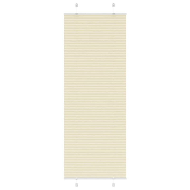 vidaXL Πλισέ Στόρι Κρεμ 75x200 εκ. Πλάτος Υφάσματος 74,4 εκ. Πολυεστέρας