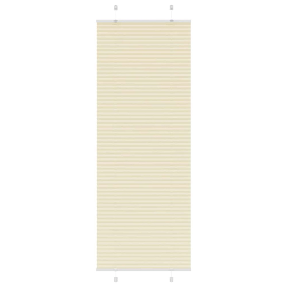 vidaXL Πλισέ περσίδα Κρέμα 80x200 cm Πλάτος υφάσματος 79,4 cm