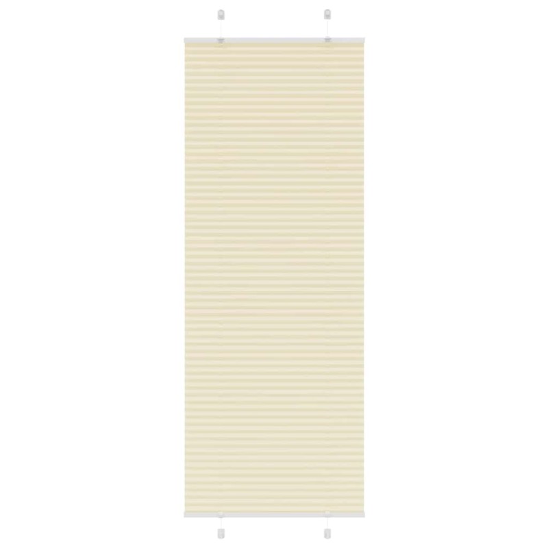 vidaXL Πλισέ περσίδα Κρέμα 80x200 cm Πλάτος υφάσματος 79,4 cm