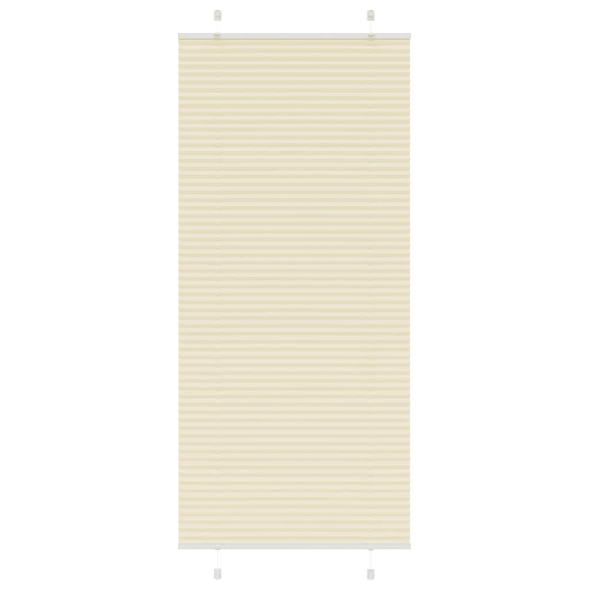 vidaXL Πλισέ περσίδα Κρέμα 85x200 cm Πλάτος υφάσματος 84,4 cm