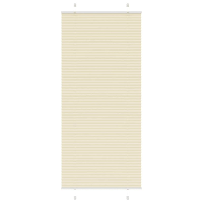 vidaXL Πλισέ περσίδα Κρέμα 85x200 cm Πλάτος υφάσματος 84,4 cm