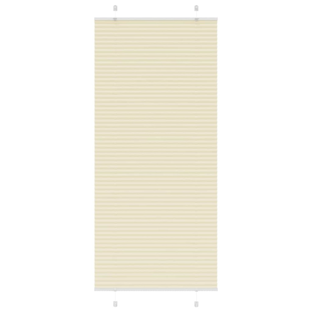 vidaXL Πλισέ Στόρι Κρεμ 95x200 εκ. Πλάτος Υφάσματος 94,4 εκ. Πολυεστέρας