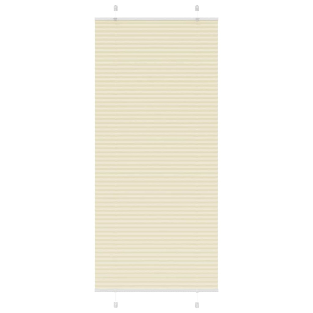 vidaXL Πλισέ Στόρι Κρεμ 95x200 εκ. Πλάτος Υφάσματος 94,4 εκ. Πολυεστέρας