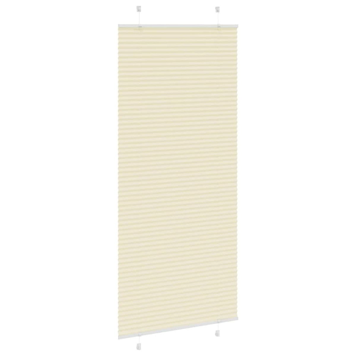 vidaXL Πλισέ Στόρι Κρεμ 95x200 εκ. Πλάτος Υφάσματος 94,4 εκ. Πολυεστέρας