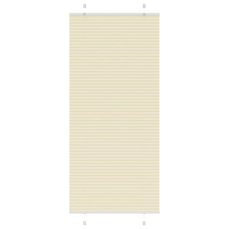 vidaXL Πλισέ Στόρι Κρεμ 95x200 εκ. Πλάτος Υφάσματος 94,4 εκ. Πολυεστέρας