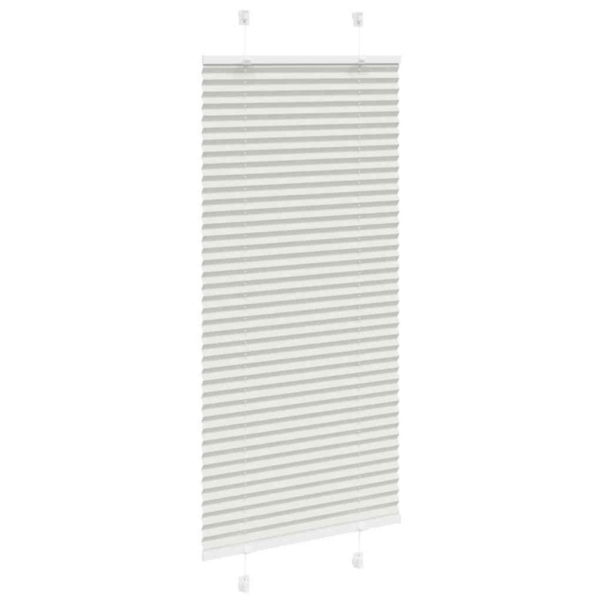 vidaXL Πλισέ περσίδα ανοιχτό γκρι 65x100 cm Πλάτος υφάσματος 64,4 cm