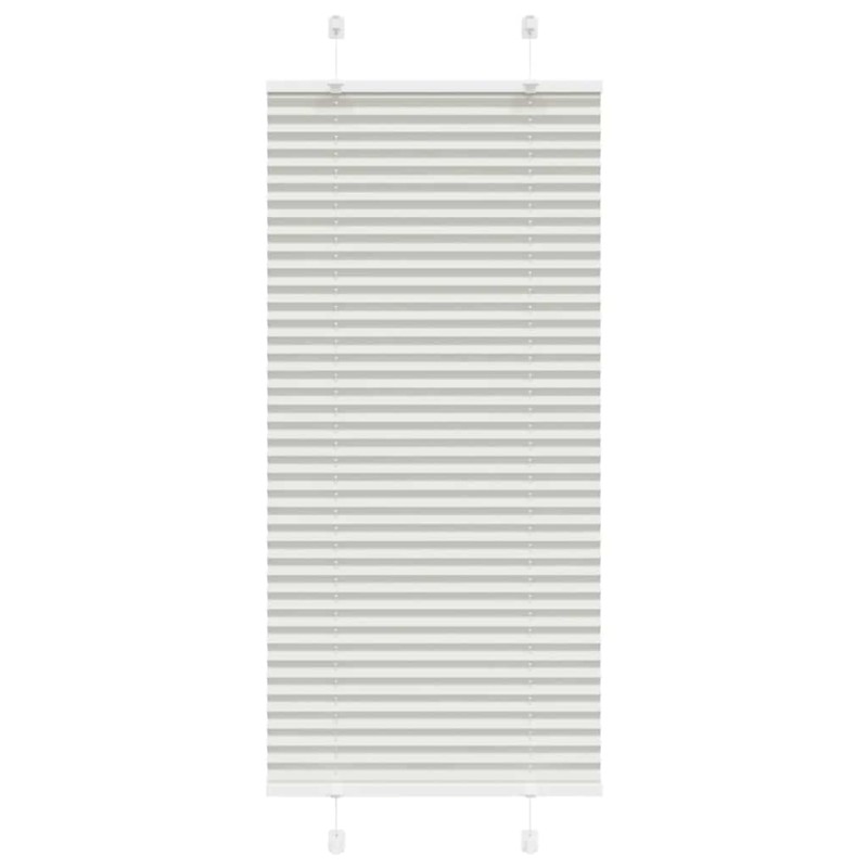 vidaXL Πλισέ περσίδα ανοιχτό γκρι 65x100 cm Πλάτος υφάσματος 64,4 cm