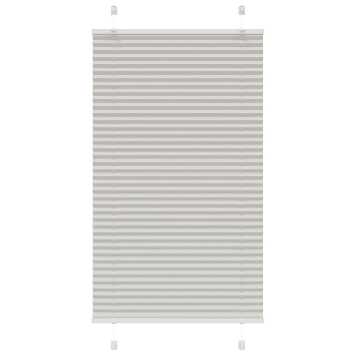vidaXL Πλισέ περσίδα ανοιχτό γκρι 75x100 cm Πλάτος υφάσματος 74,4 cm