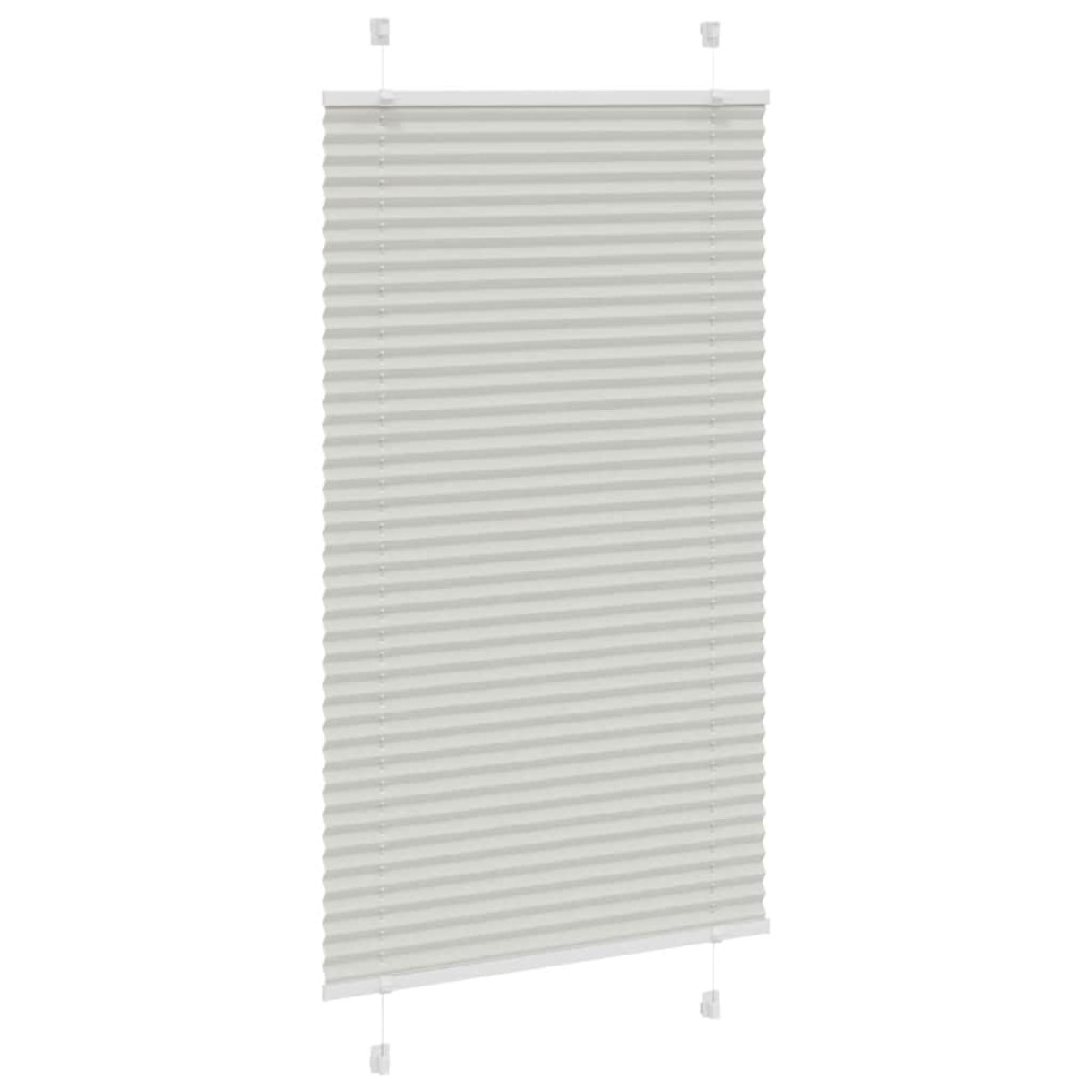 vidaXL Πλισέ περσίδα ανοιχτό γκρι 75x100 cm Πλάτος υφάσματος 74,4 cm