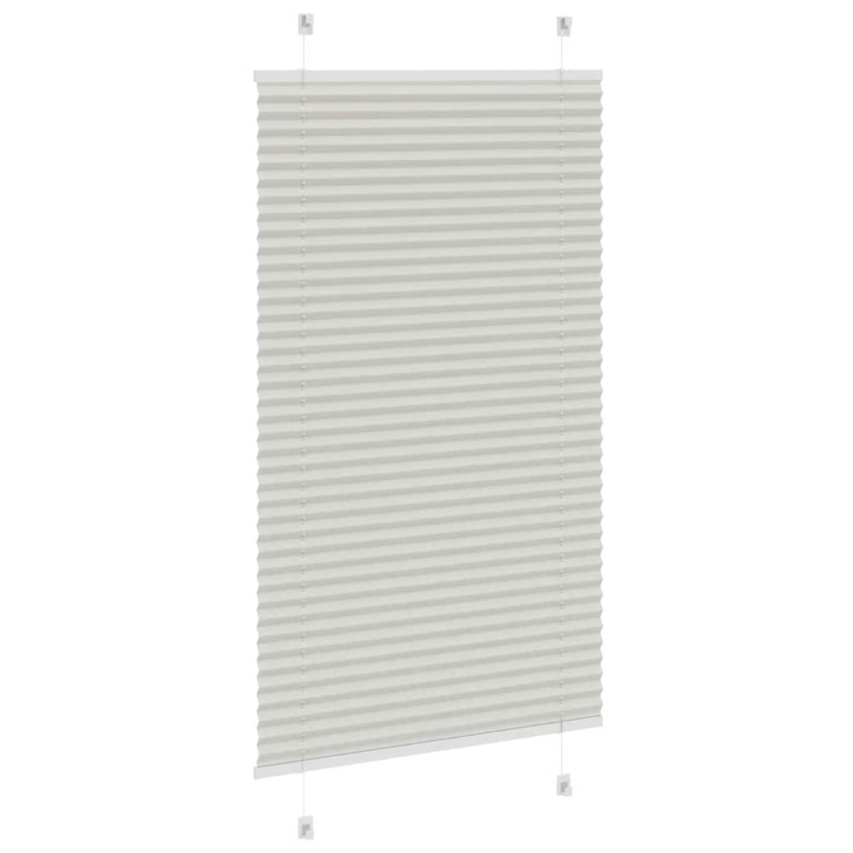 vidaXL Πλισέ περσίδα ανοιχτό γκρι 75x100 cm Πλάτος υφάσματος 74,4 cm
