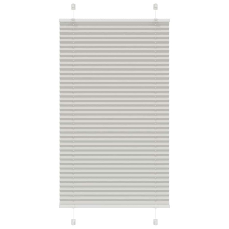 vidaXL Πλισέ περσίδα ανοιχτό γκρι 75x100 cm Πλάτος υφάσματος 74,4 cm