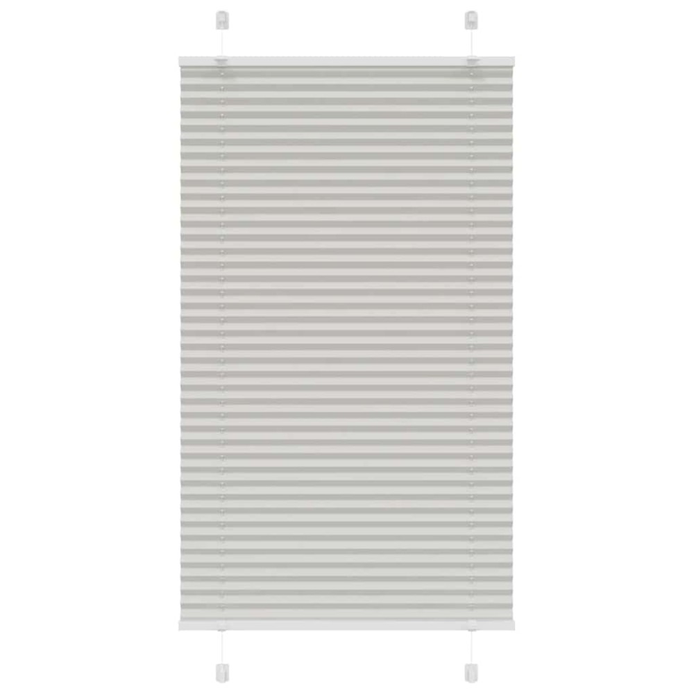 vidaXL Πλισέ περσίδα ανοιχτό γκρι 80x100 cm Πλάτος υφάσματος 79,4 cm