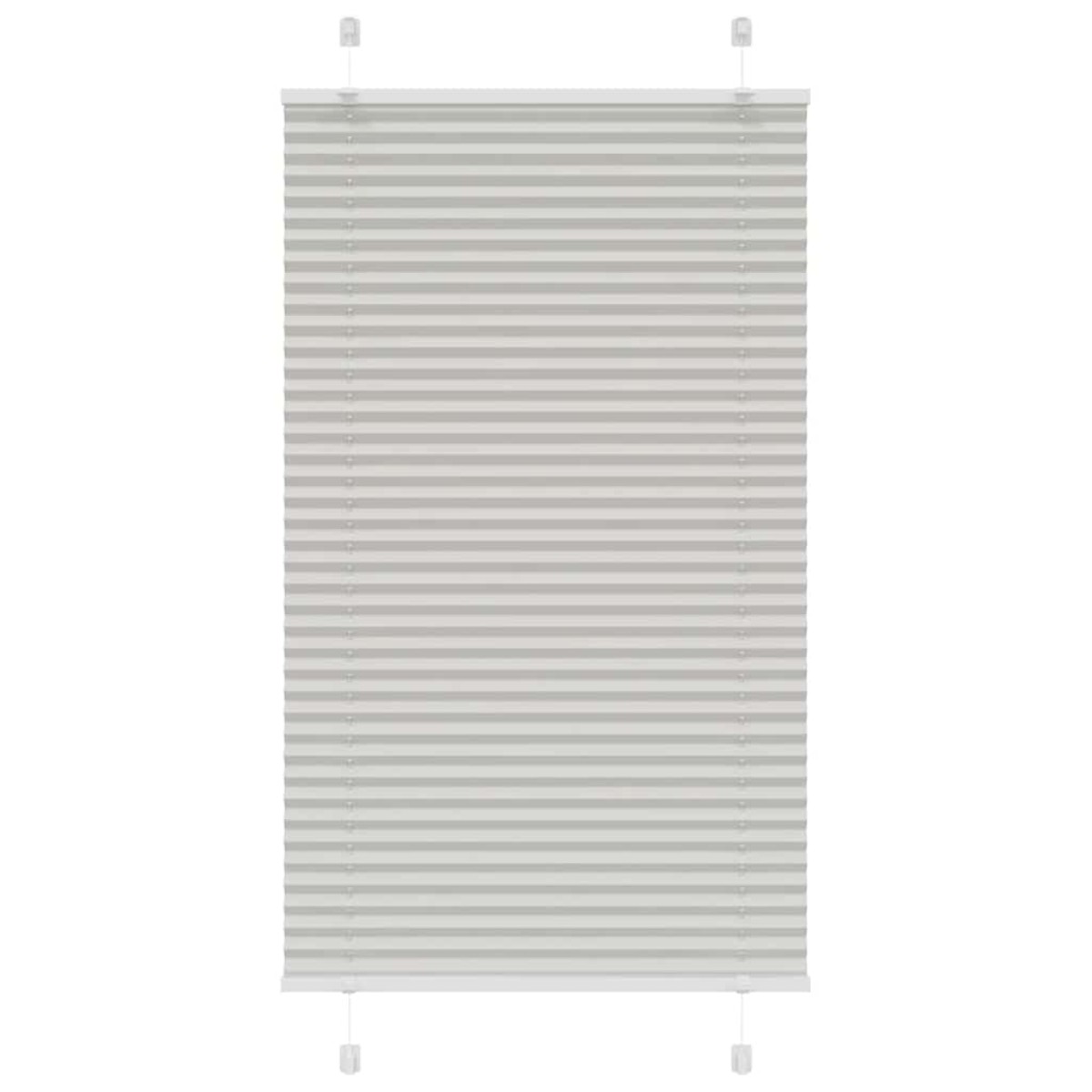vidaXL Πλισέ περσίδα ανοιχτό γκρι 80x100 cm Πλάτος υφάσματος 79,4 cm